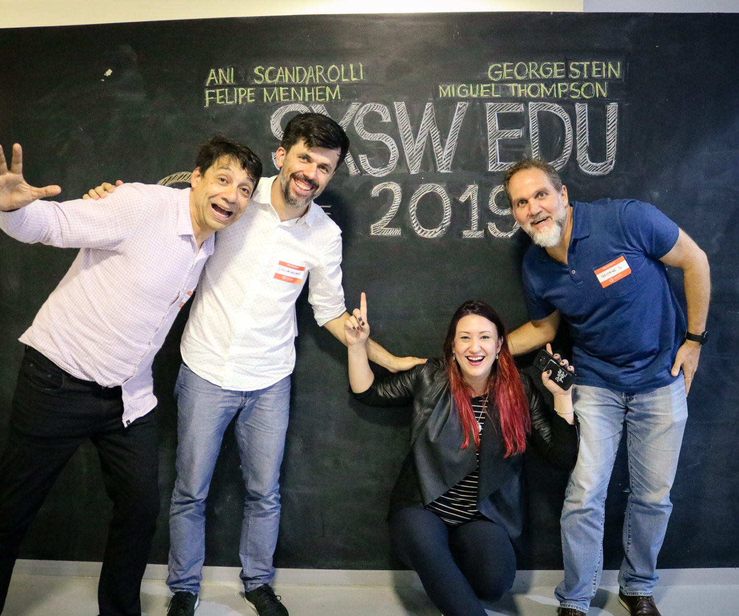 Miguel Thompson, Felipe Menhem, Ani Scandarolli e George Stein no SXSW EDU @ Explore | Foto: Gui Alves
